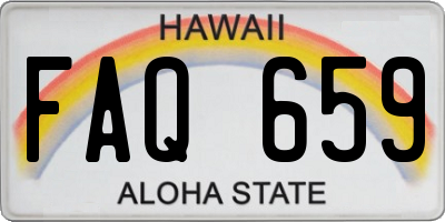 HI license plate FAQ659
