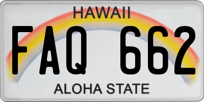 HI license plate FAQ662