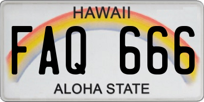 HI license plate FAQ666