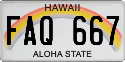 HI license plate FAQ667