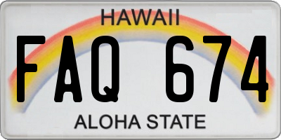 HI license plate FAQ674
