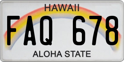 HI license plate FAQ678