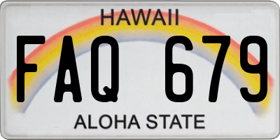 HI license plate FAQ679