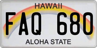 HI license plate FAQ680