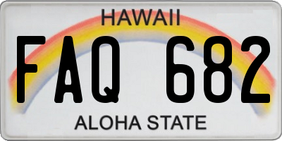 HI license plate FAQ682