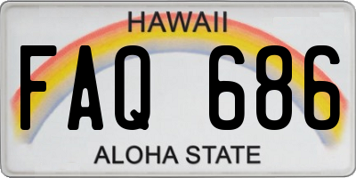 HI license plate FAQ686