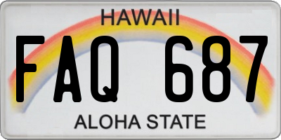 HI license plate FAQ687