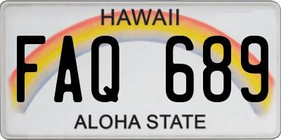 HI license plate FAQ689