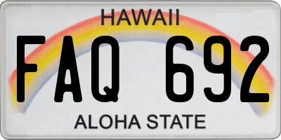 HI license plate FAQ692