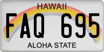 HI license plate FAQ695