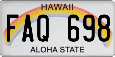 HI license plate FAQ698
