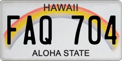 HI license plate FAQ704