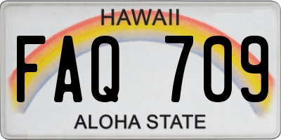 HI license plate FAQ709