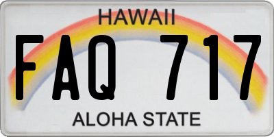 HI license plate FAQ717