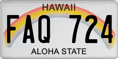 HI license plate FAQ724