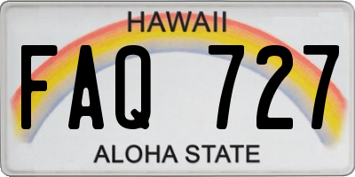 HI license plate FAQ727