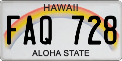 HI license plate FAQ728