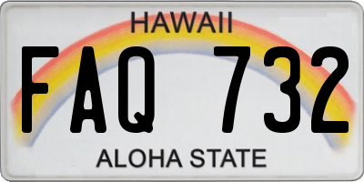 HI license plate FAQ732