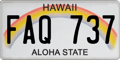 HI license plate FAQ737
