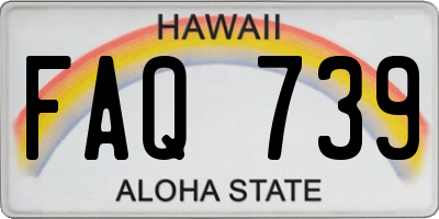 HI license plate FAQ739