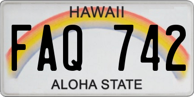 HI license plate FAQ742