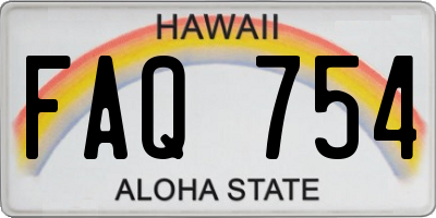HI license plate FAQ754