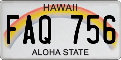 HI license plate FAQ756
