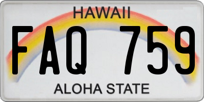 HI license plate FAQ759