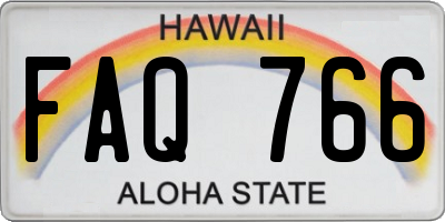 HI license plate FAQ766