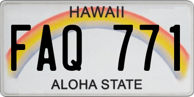 HI license plate FAQ771