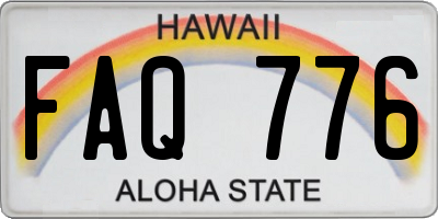 HI license plate FAQ776