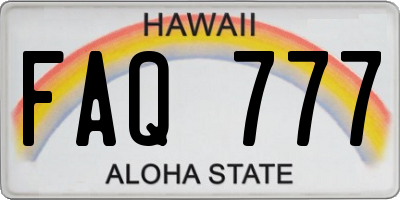HI license plate FAQ777