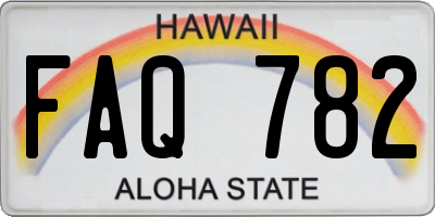 HI license plate FAQ782