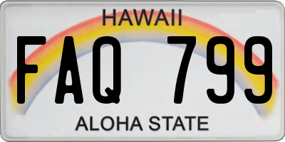 HI license plate FAQ799