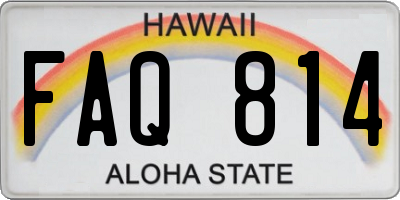 HI license plate FAQ814