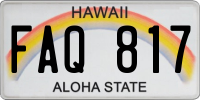 HI license plate FAQ817
