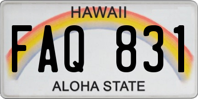 HI license plate FAQ831