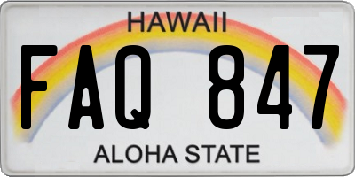 HI license plate FAQ847