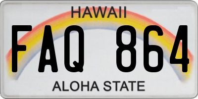 HI license plate FAQ864