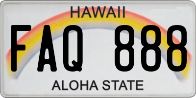 HI license plate FAQ888
