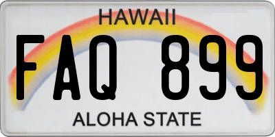 HI license plate FAQ899