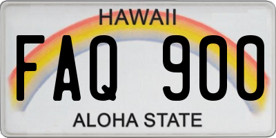HI license plate FAQ900