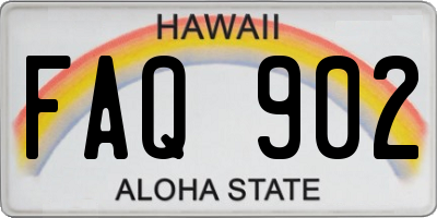 HI license plate FAQ902