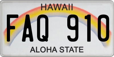 HI license plate FAQ910