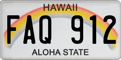 HI license plate FAQ912