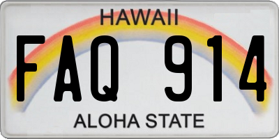 HI license plate FAQ914