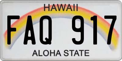 HI license plate FAQ917