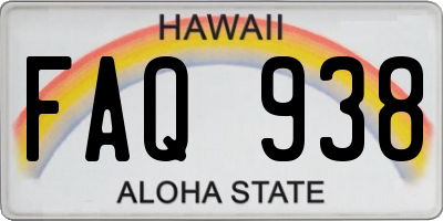HI license plate FAQ938