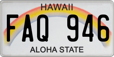 HI license plate FAQ946