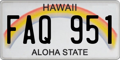 HI license plate FAQ951